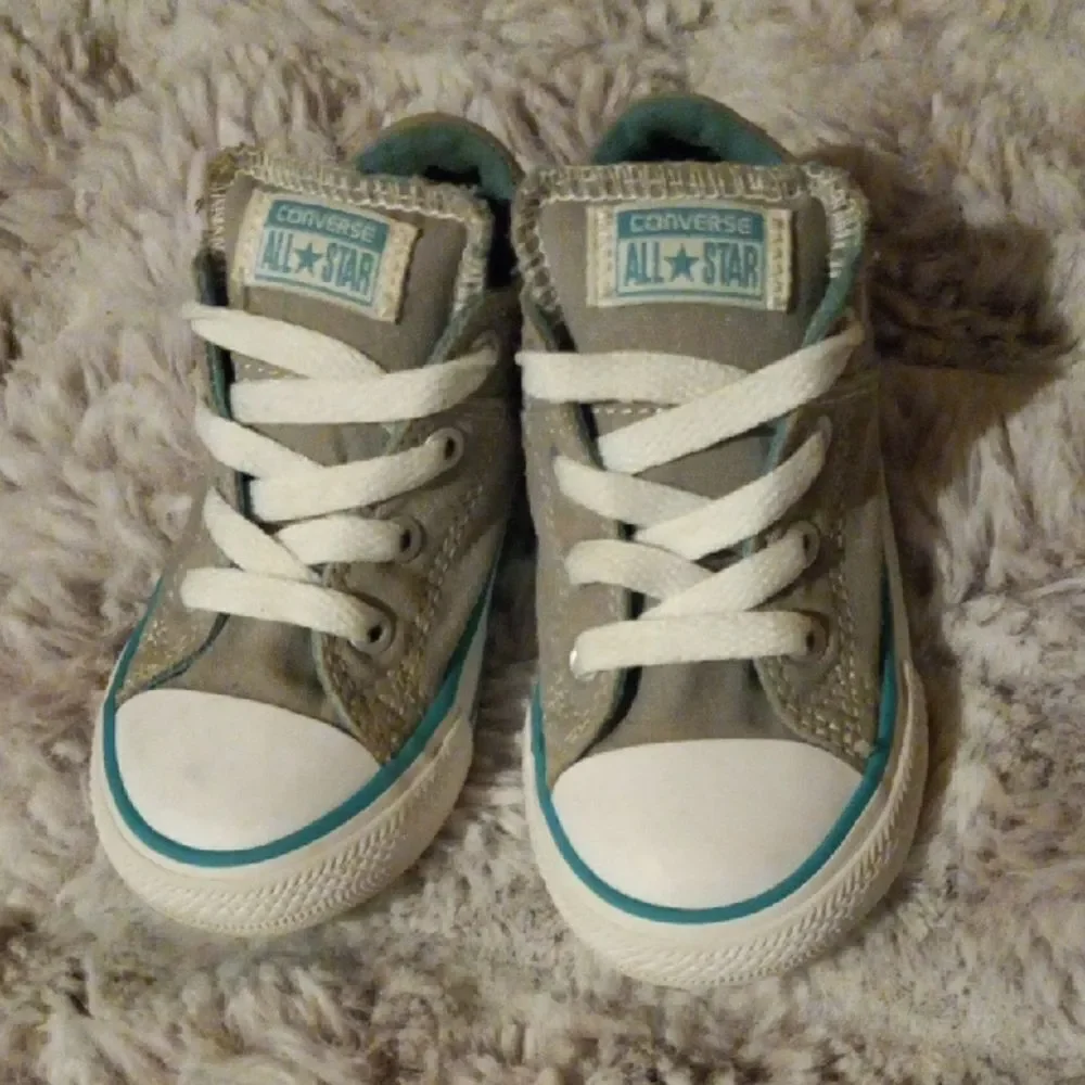 Baby Converse Gray and White Sneakers Classic Canvas Design